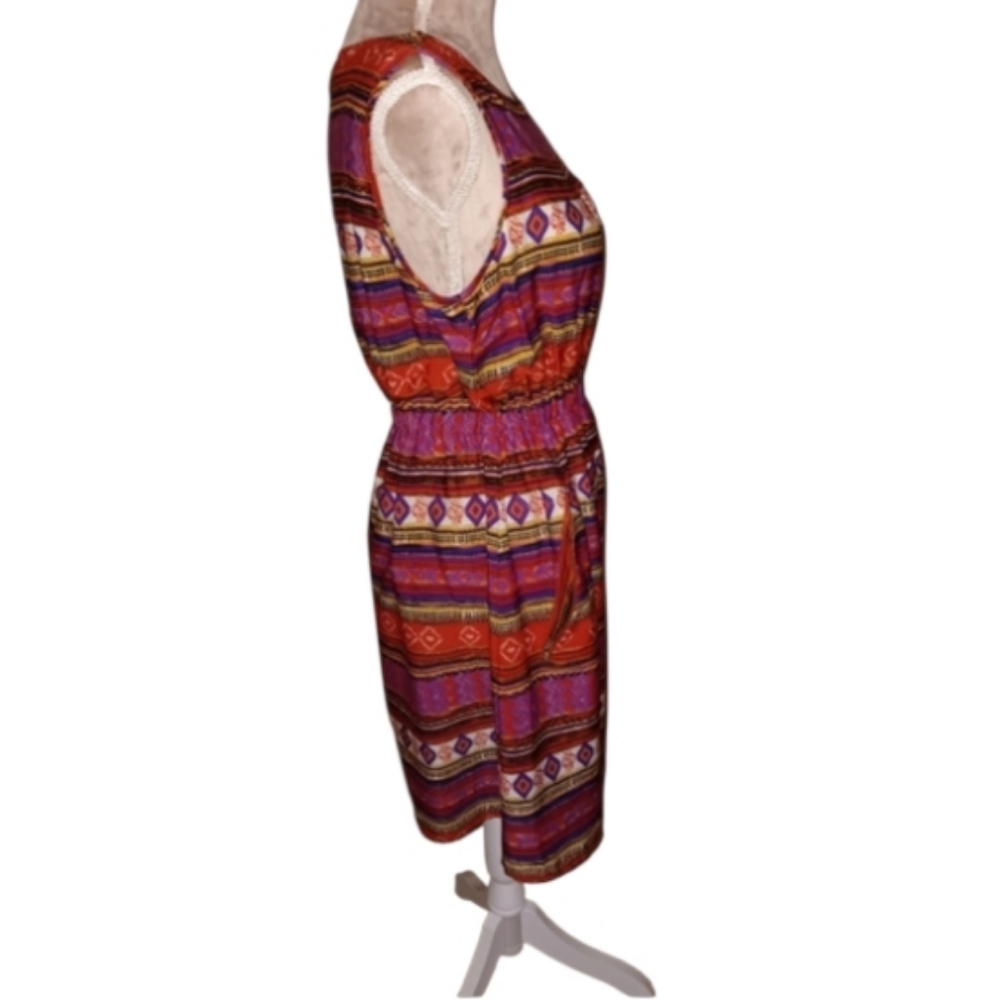 Speed Control ~ Boho Aztec Print Sleeveless Mini Dress M - Picture 10 of 11